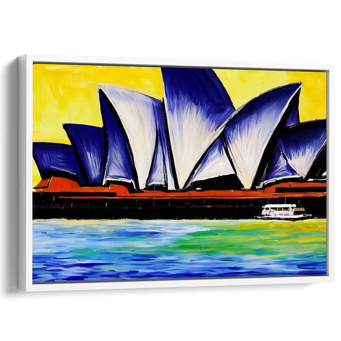 Vibrant Sydney Opera House: Modern Expressionist Canvas Art Print