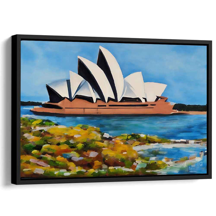 Oceanic Blueprint Beauty: A Coastal Architectural Marvel Canvas Art Print