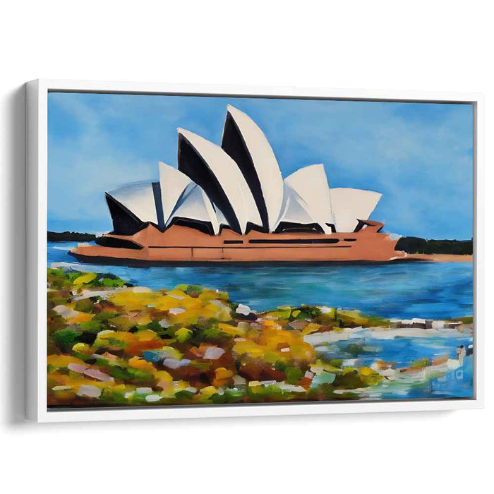 Oceanic Blueprint Beauty: A Coastal Architectural Marvel Canvas Art Print