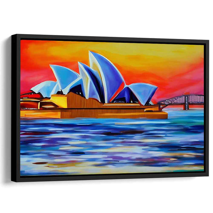 Radiant Sydney Opera House: Contemporary Sunset Canvas Art Print