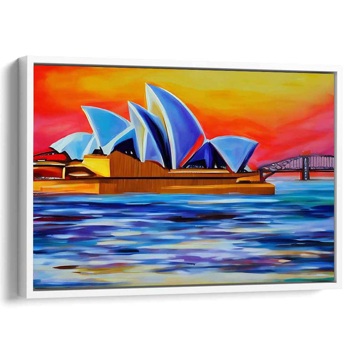 Radiant Sydney Opera House: Contemporary Sunset Canvas Art Print
