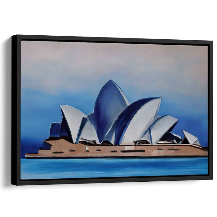 Harbor Icon Modernized: Stylized Sydney Opera House Canvas Art