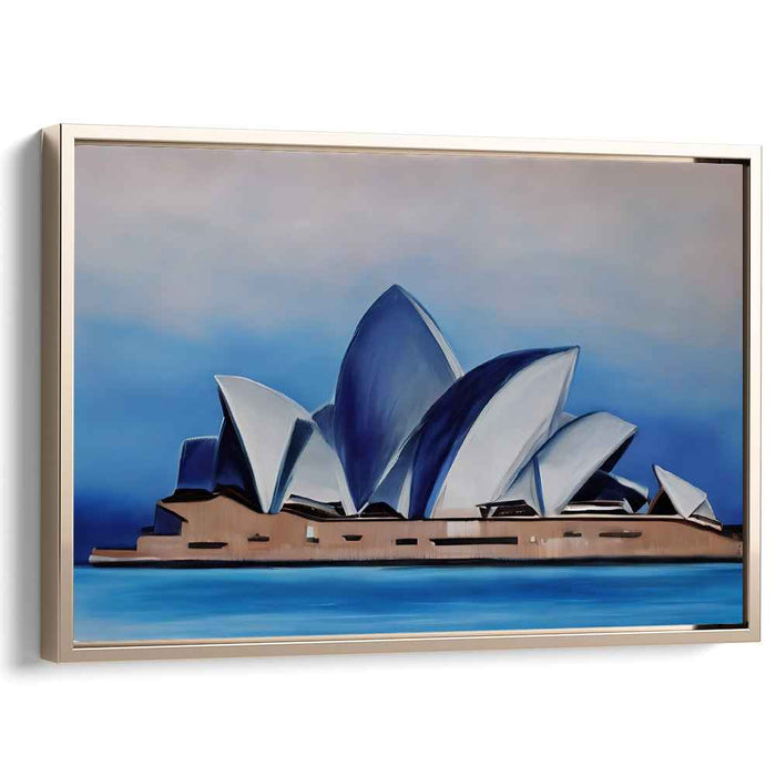 Harbor Icon Modernized: Stylized Sydney Opera House Canvas Art