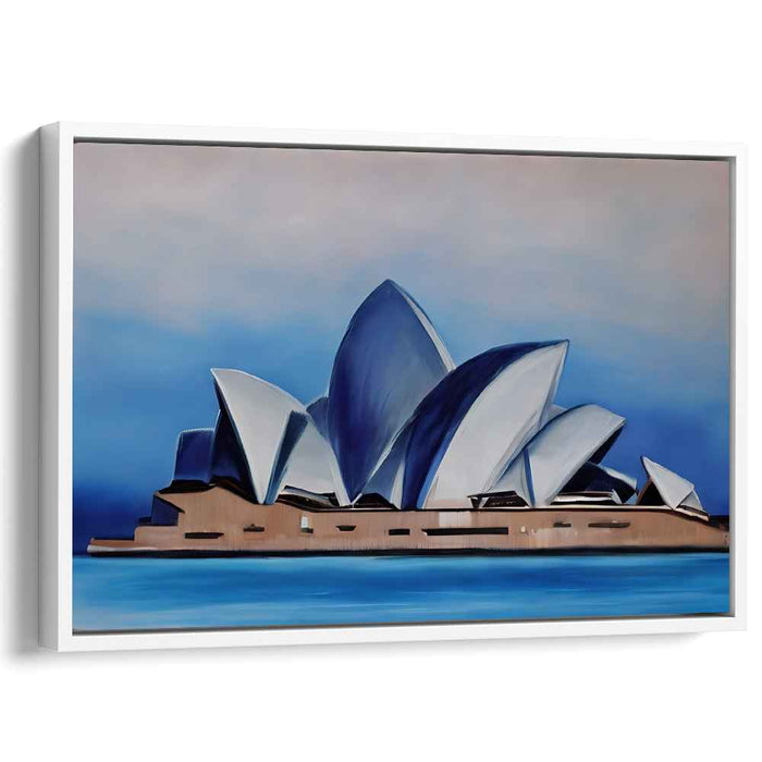 Harbor Icon Modernized: Stylized Sydney Opera House Canvas Art