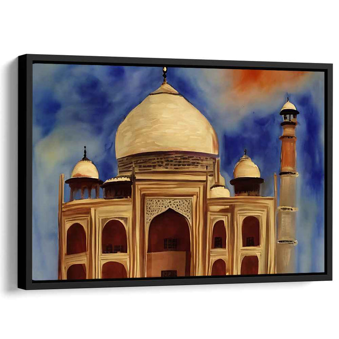 Fragments of History Captured: Realistic Taj Mahal Architecture Canvas Art Print