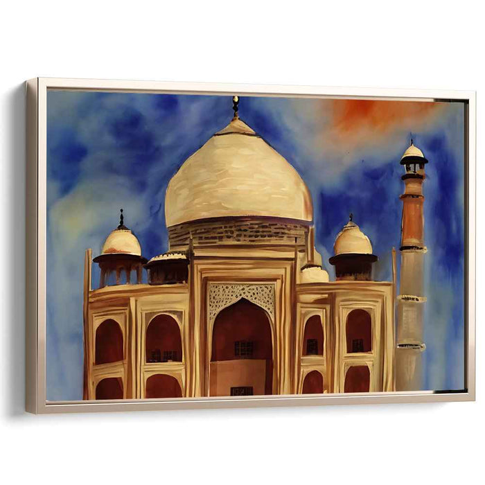 Fragments of History Captured: Realistic Taj Mahal Architecture Canvas Art Print