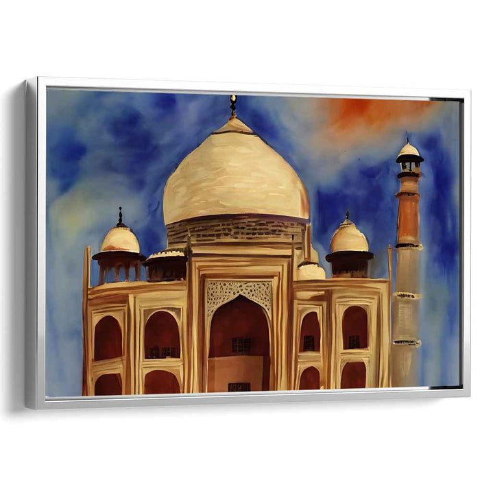 Fragments of History Captured: Realistic Taj Mahal Architecture Canvas Art Print