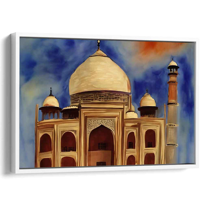 Fragments of History Captured: Realistic Taj Mahal Architecture Canvas Art Print