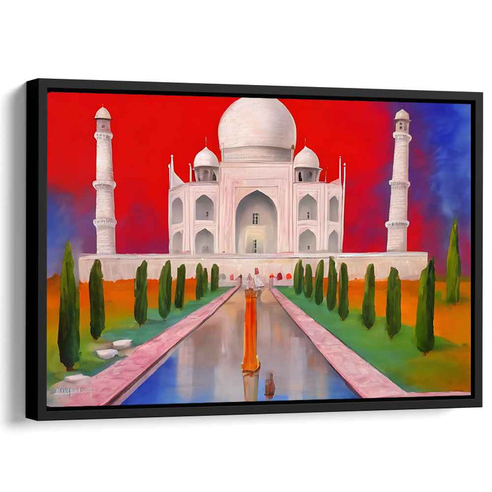 Crimson Skies Abound: Vibrant Red Sky Canvas Art Print
