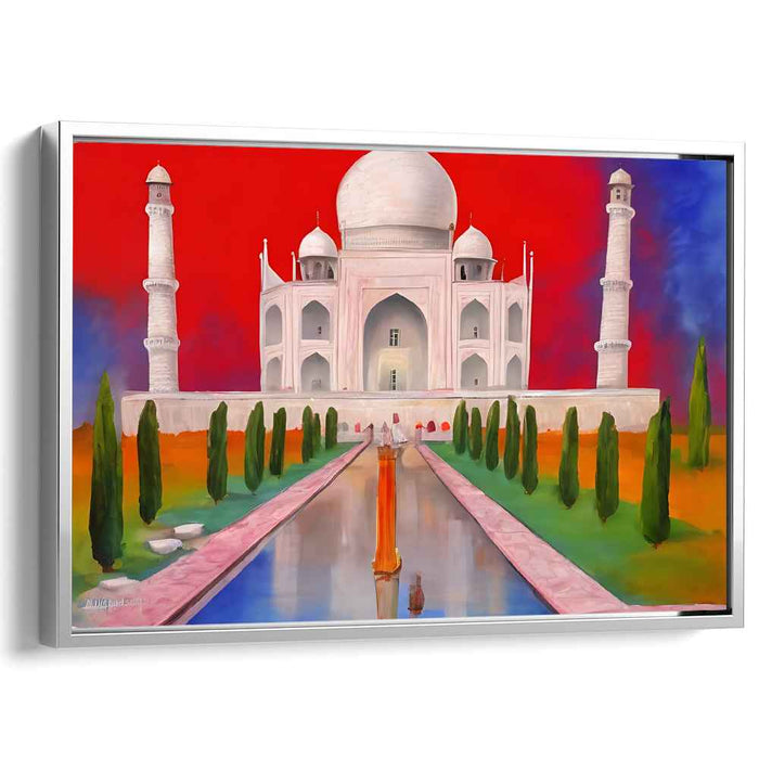 Crimson Skies Abound: Vibrant Red Sky Canvas Art Print