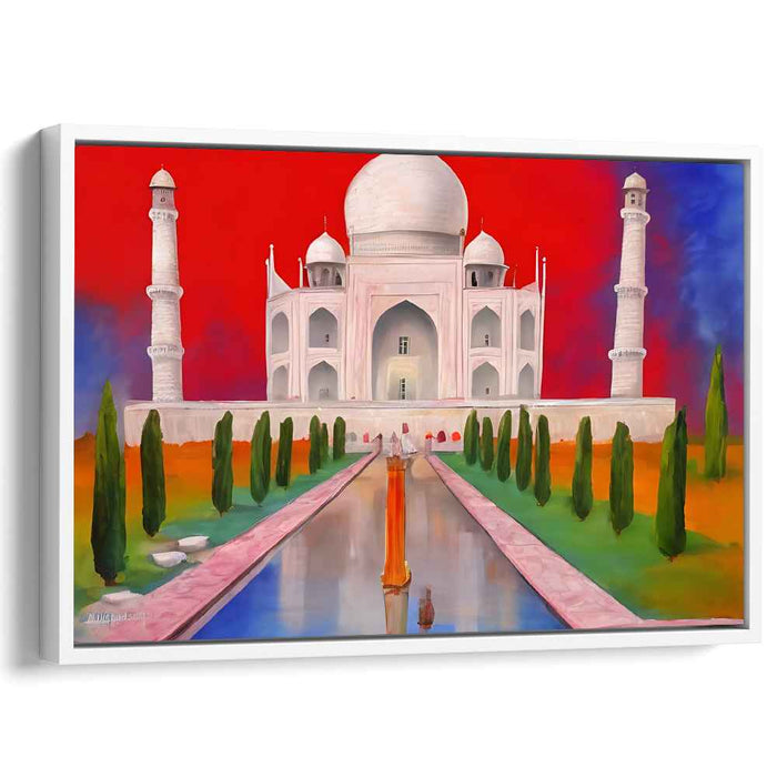 Crimson Skies Abound: Vibrant Red Sky Canvas Art Print