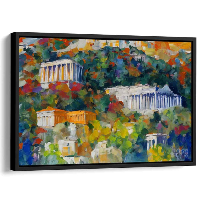 Whispers of Forgotten Time: Colorful Impressionist View of Ancient Ruins