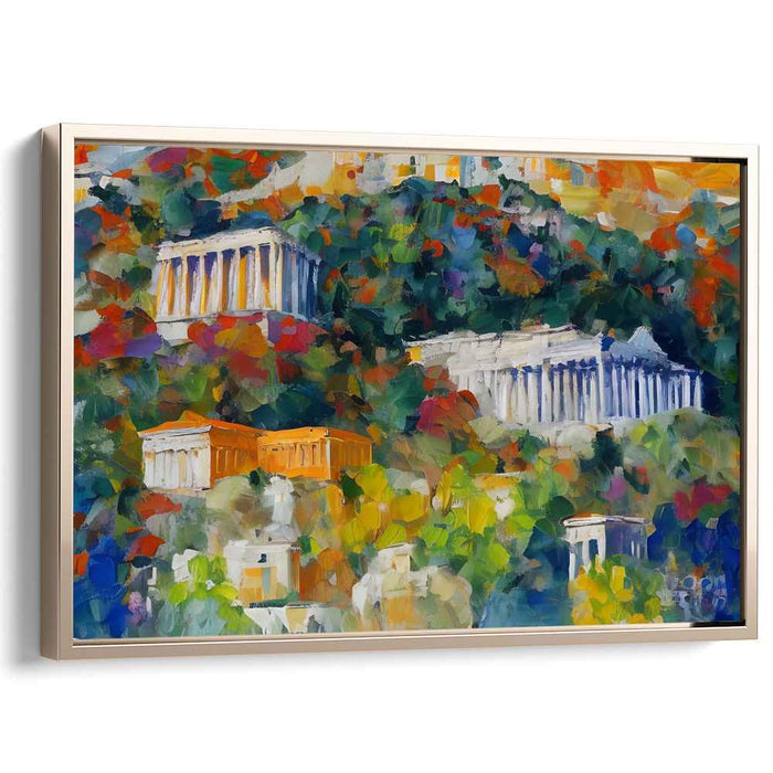 Whispers of Forgotten Time: Colorful Impressionist View of Ancient Ruins