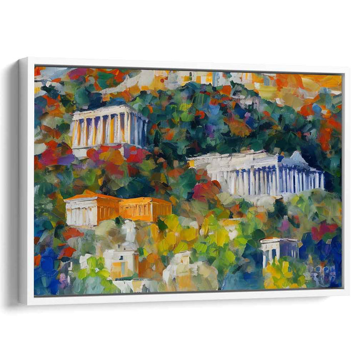 Whispers of Forgotten Time: Colorful Impressionist View of Ancient Ruins