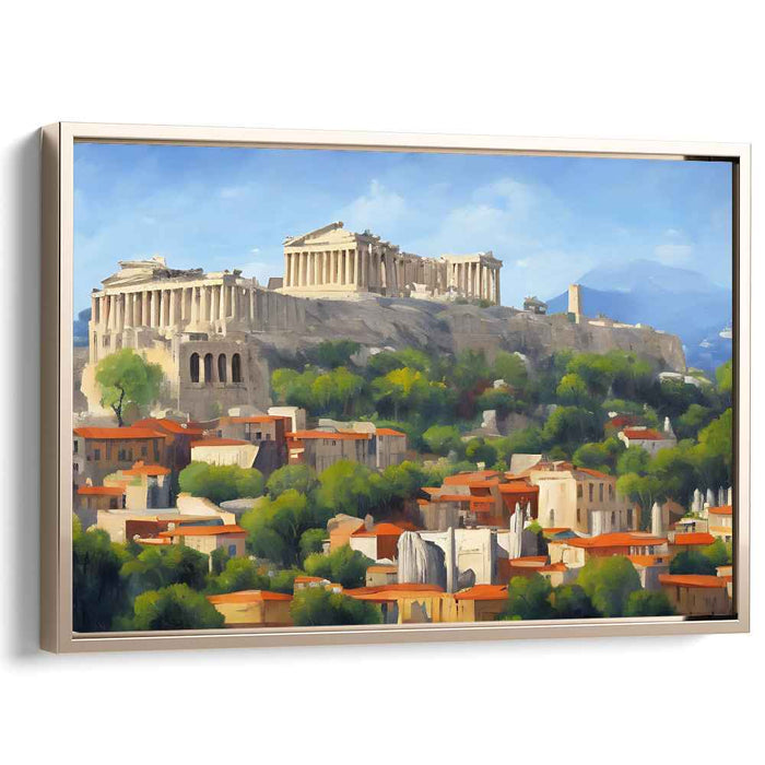 Ancient Wisdom Heights: The Acropolis of Athens Canvas Art Print