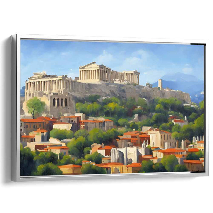 Ancient Wisdom Heights: The Acropolis of Athens Canvas Art Print