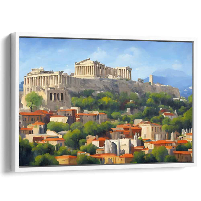 Ancient Wisdom Heights: The Acropolis of Athens Canvas Art Print