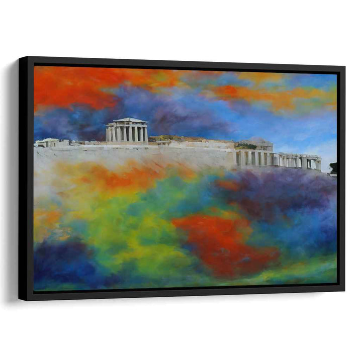 Vibrant Echoes Of Ancient Glory: Colorful Abstract Impression of the Acropolis