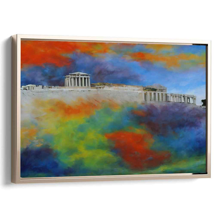 Vibrant Echoes Of Ancient Glory: Colorful Abstract Impression of the Acropolis