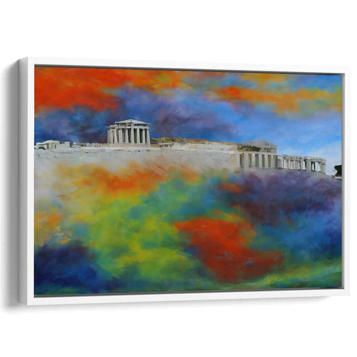 Vibrant Echoes Of Ancient Glory: Colorful Abstract Impression of the Acropolis