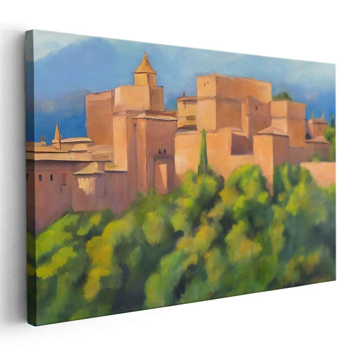 Ancient Tranquility: Serene Landscape with Ancient Architecture