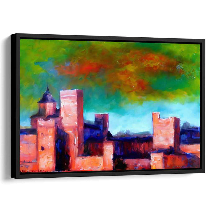 Ethereal Castles: A Dreamlike Vision in Vivid Hues