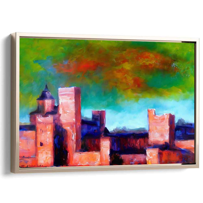 Ethereal Castles: A Dreamlike Vision in Vivid Hues