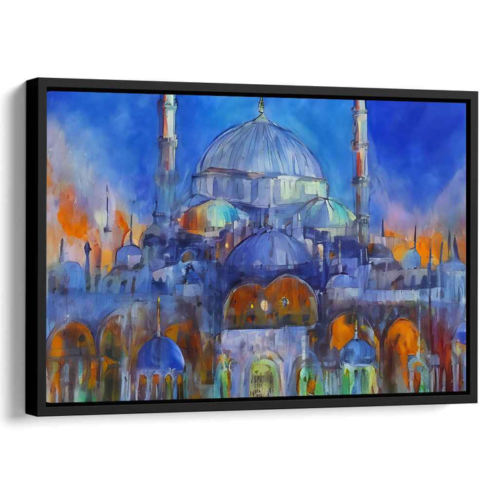 Whispers Of Pastel Structures: Impressionist Watercolor Architectural Canvas Art