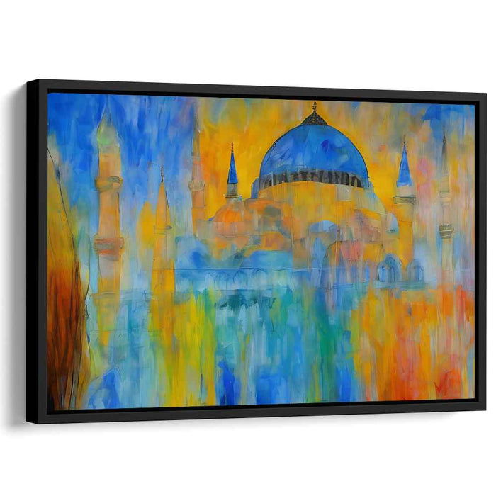 Surreal Dome Dreamscapes: Abstract Impressionist Domed Architecture Canvas Art Print