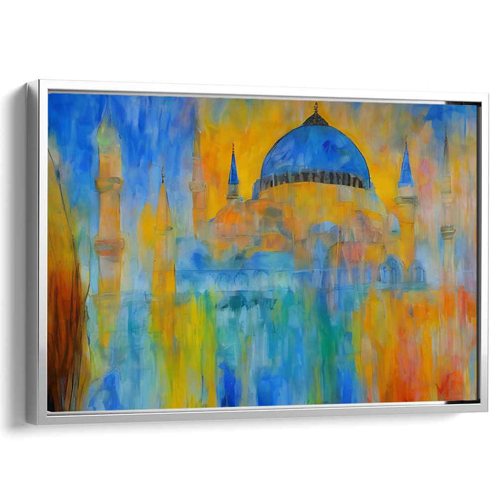 Surreal Dome Dreamscapes: Abstract Impressionist Domed Architecture Canvas Art Print