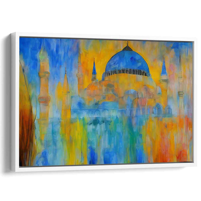 Surreal Dome Dreamscapes: Abstract Impressionist Domed Architecture Canvas Art Print