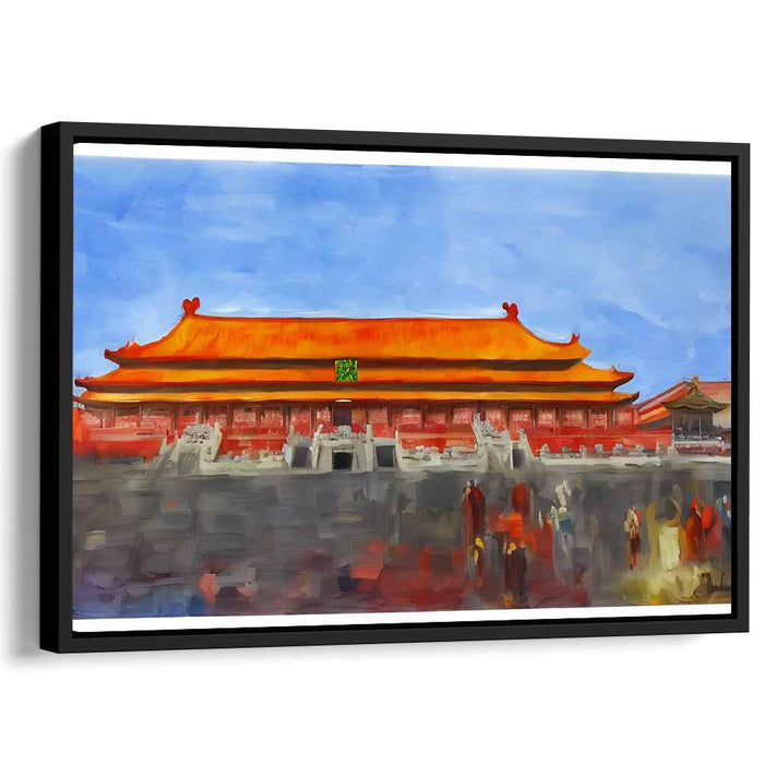 Whispers of Timeless Pagodas: Expressive Canvas Art of Ancient Chinese Architecture