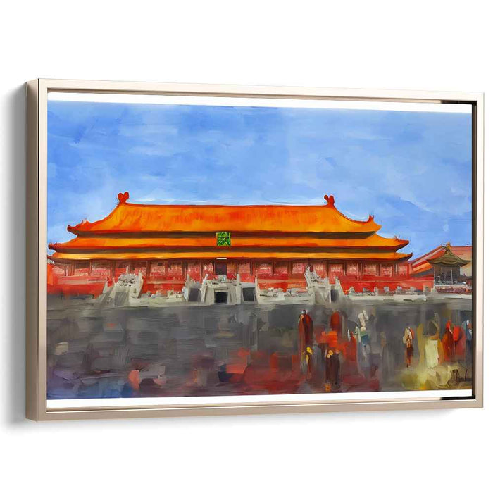 Whispers of Timeless Pagodas: Expressive Canvas Art of Ancient Chinese Architecture