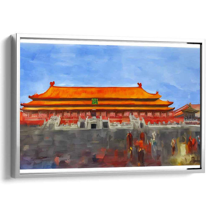 Whispers of Timeless Pagodas: Expressive Canvas Art of Ancient Chinese Architecture