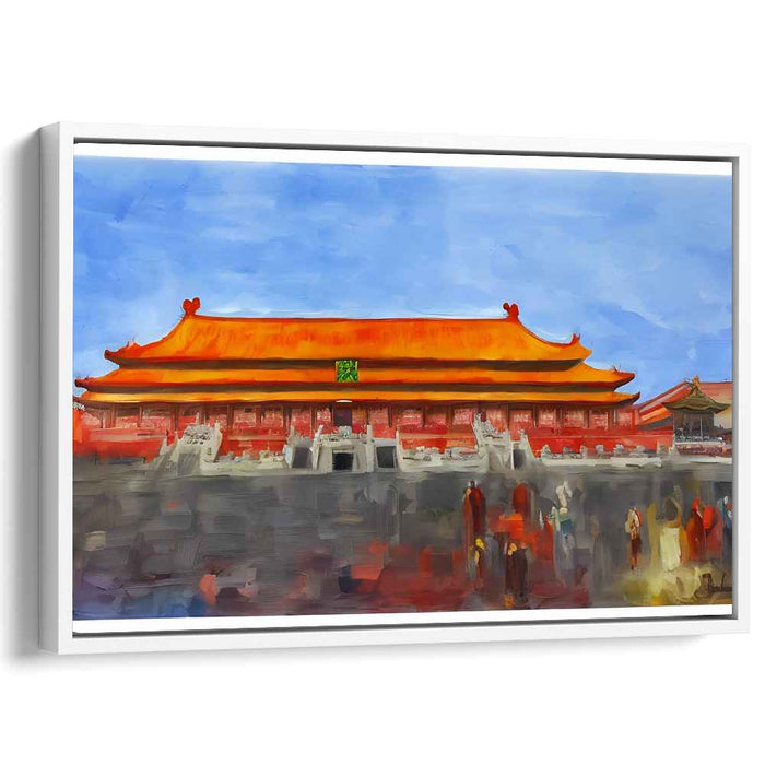 Whispers of Timeless Pagodas: Expressive Canvas Art of Ancient Chinese Architecture