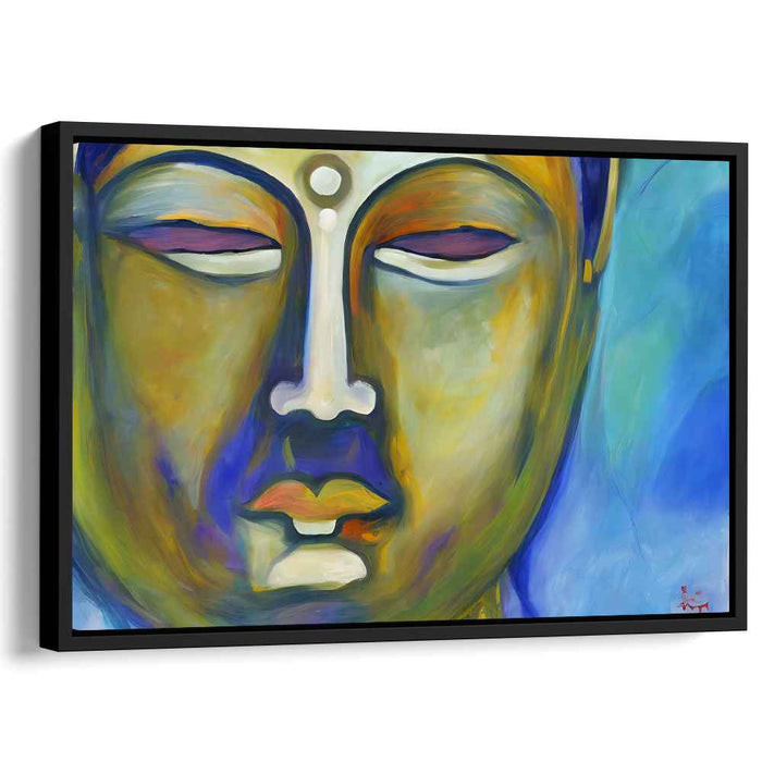 Zen Silence: Abstract Meditative Buddha Canvas Art Print