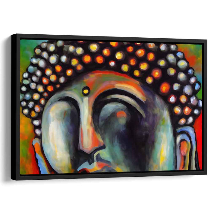 Enlightened Serenity: Abstract Buddha Canvas Art Print