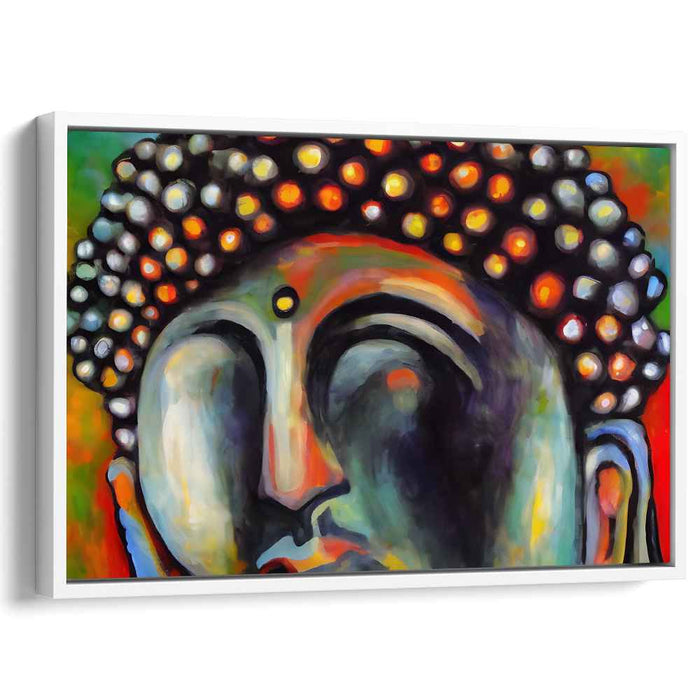 Enlightened Serenity: Abstract Buddha Canvas Art Print