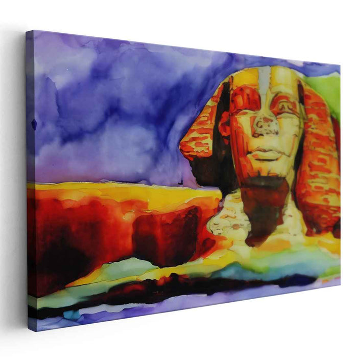 Aquatic Energy: Abstract Expressionist Watercolor Canvas Art