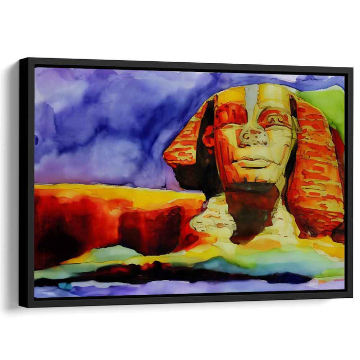 Aquatic Energy: Abstract Expressionist Watercolor Canvas Art