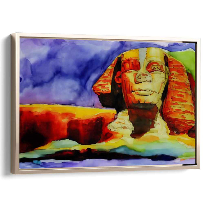 Aquatic Energy: Abstract Expressionist Watercolor Canvas Art