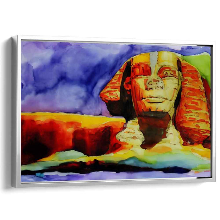 Aquatic Energy: Abstract Expressionist Watercolor Canvas Art