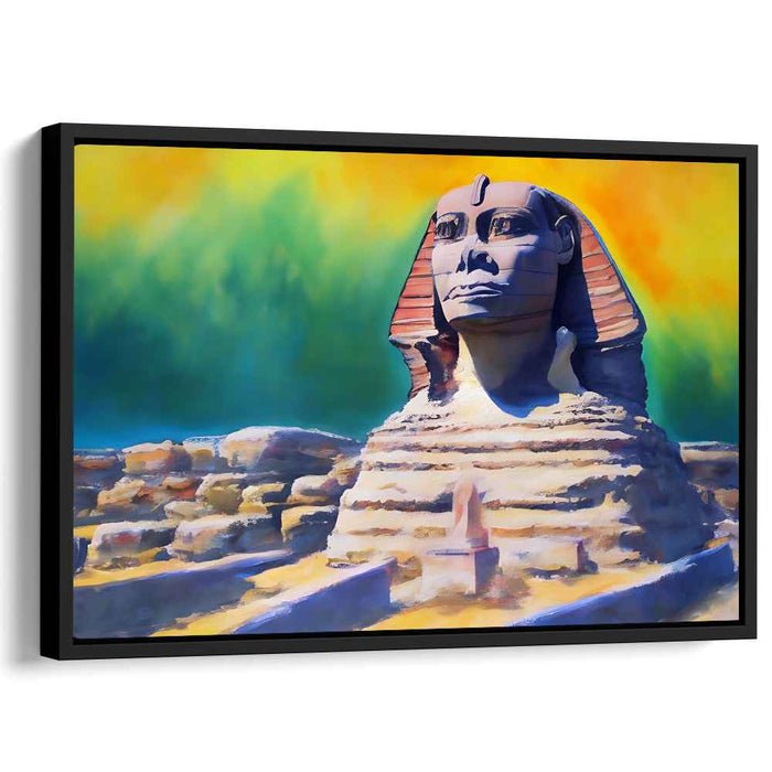 Mystical Guardian Above Unreal Horizon: The Great Sphinx of Giza Against a Surreal Sky