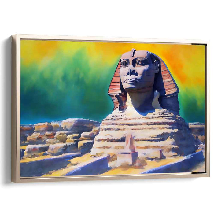Mystical Guardian Above Unreal Horizon: The Great Sphinx of Giza Against a Surreal Sky