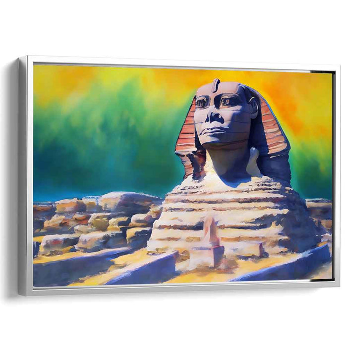 Mystical Guardian Above Unreal Horizon: The Great Sphinx of Giza Against a Surreal Sky