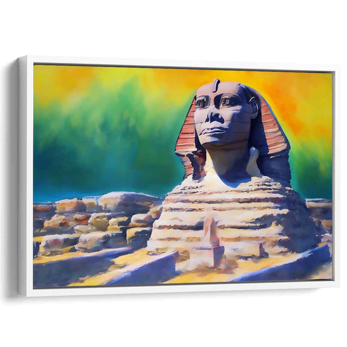 Mystical Guardian Above Unreal Horizon: The Great Sphinx of Giza Against a Surreal Sky