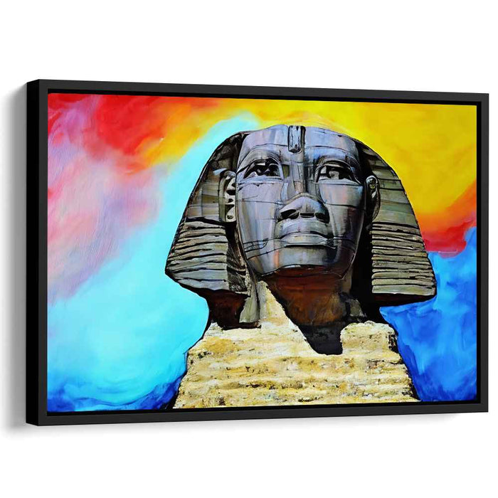 Enigma of Ancient Realms: Surreal and Colorful Interpretation of Ancient Wonders Canvas Art