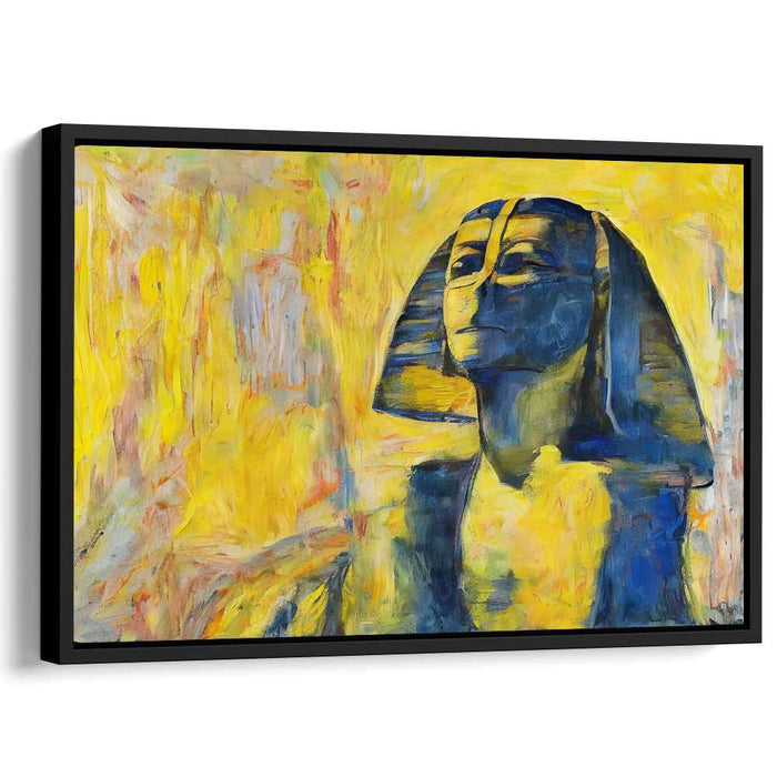 Nile's Abstract Journey: Modern Expressionist Egyptian Canvas Art Print