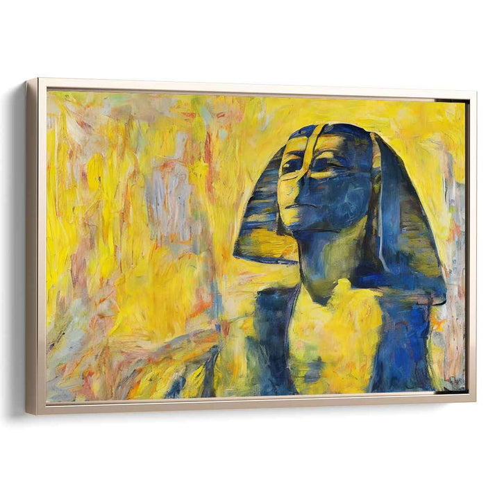 Nile's Abstract Journey: Modern Expressionist Egyptian Canvas Art Print
