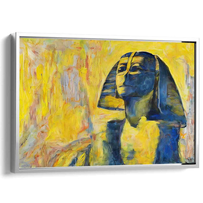 Nile's Abstract Journey: Modern Expressionist Egyptian Canvas Art Print